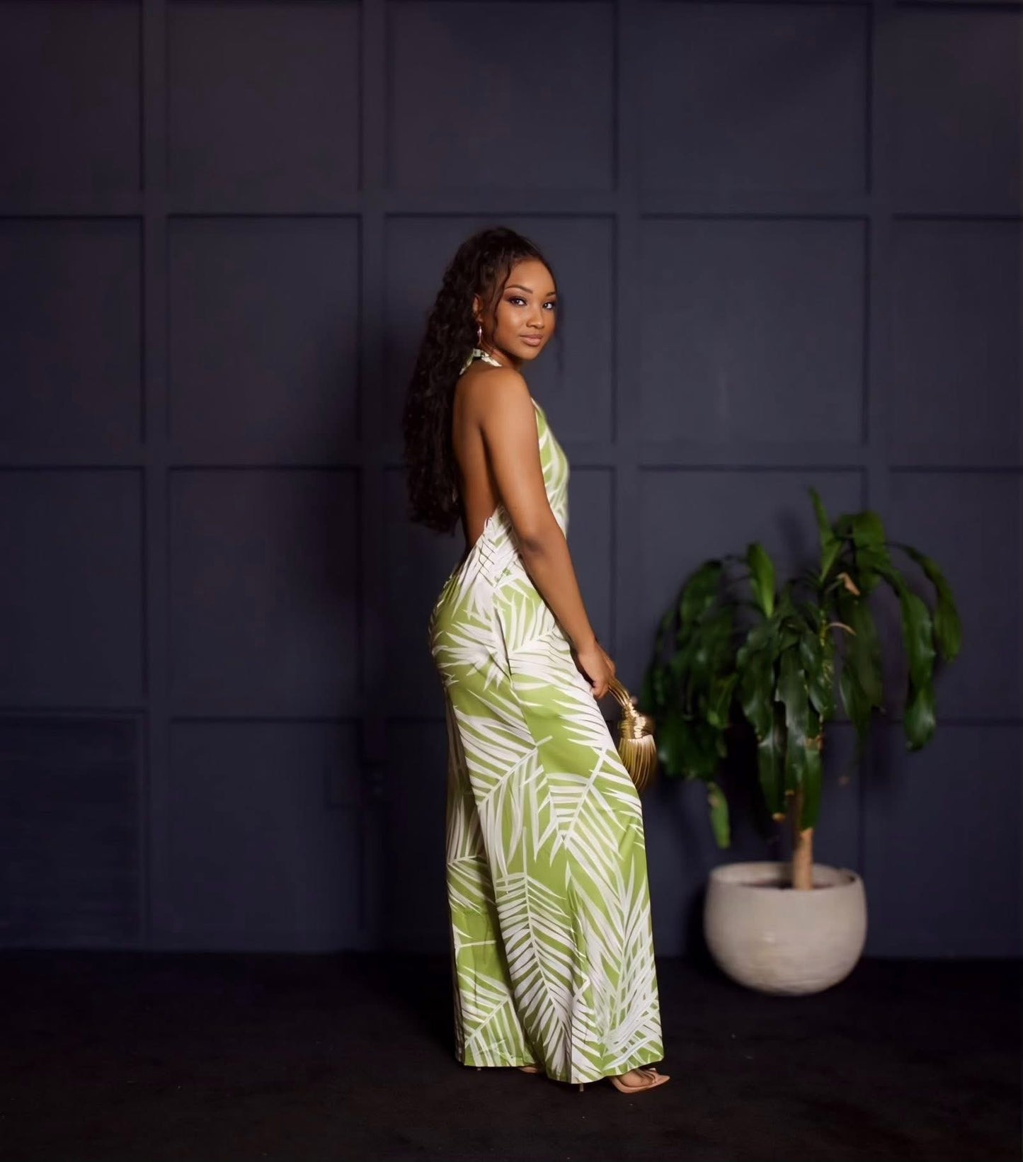 Green Backless Jumper