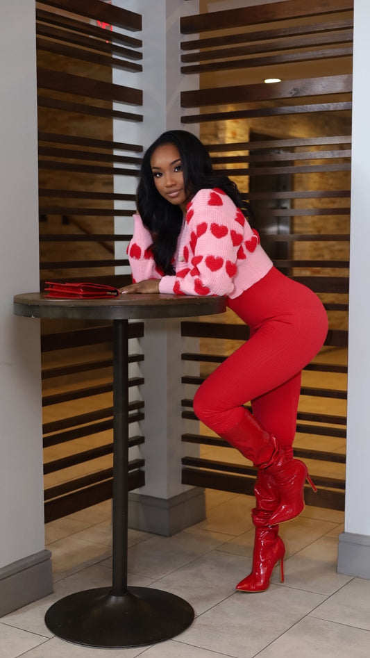 Red Stretchy Jumpsuit
