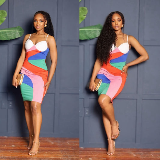 Colorful Midi Dress